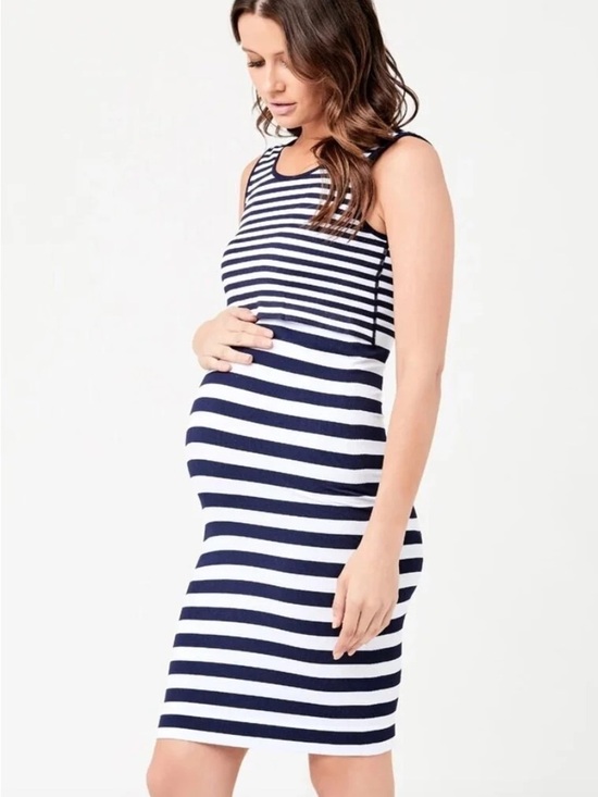 Ripe Dresses & Skirts - Ripe Maternity Striped Dress • Nursing Friendly